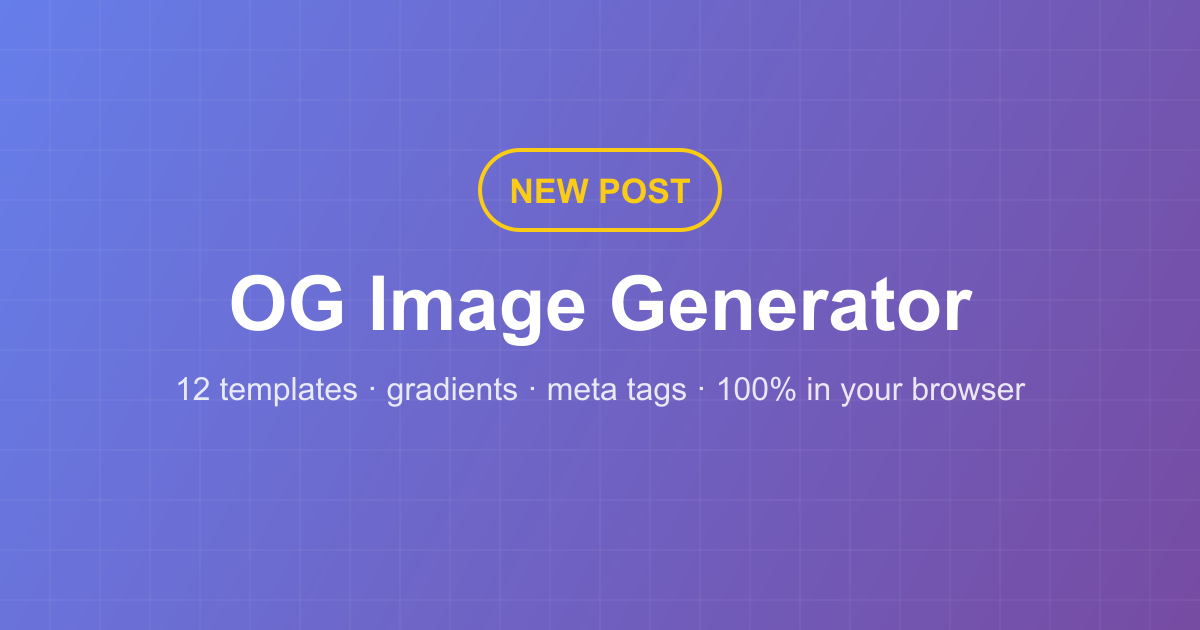 Create Perfect OG Images in Seconds with the New OG Image Generator